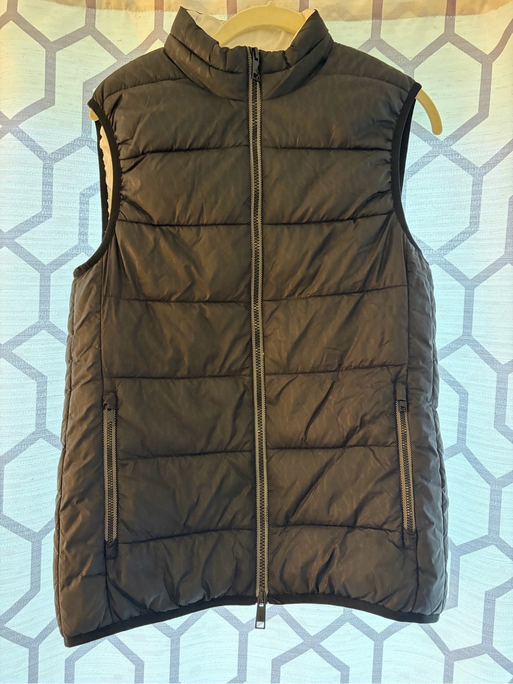 Armani Exchange Black Quilted Puffer Vest